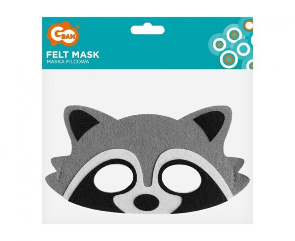 Mosómedve Raccoon filc maszk 18 cm - Image 2