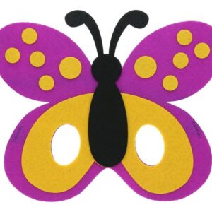 Pillangó Butterfly filc maszk 18 cm