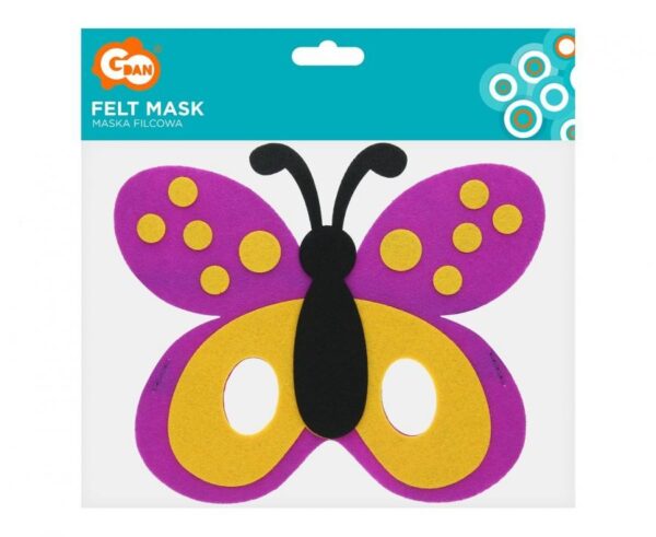 Pillangó Butterfly filc maszk 18 cm - Image 2