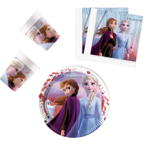 Disney Jégvarázs Leaf party szett 36 db-os 23 cm-es tányérral