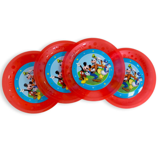 Disney Mickey Rock the House micro prémium műanyag lapostányér 4 db-os szett 21 cm - Image 2