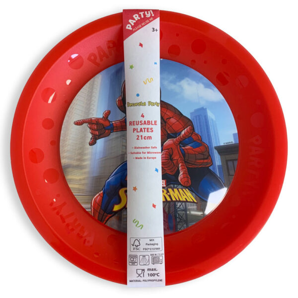 Pókember Crime Fighter micro prémium műanyag lapostányér 4 db-os szett 21 cm - Image 3