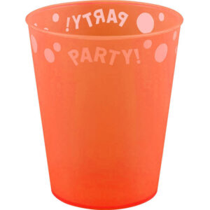 Orange, Narancssárga micro prémium műanyag pohár 250 ml