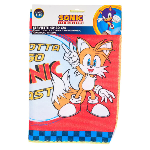 Sonic a sündisznó Gotta Go kéztörlő, arctörlő, törölköző 40x30 cm - Image 2