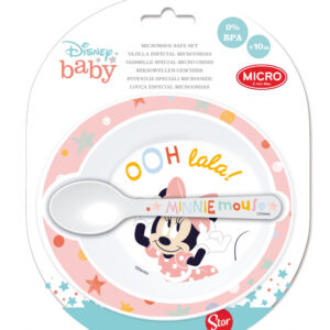 Disney Minnie baba micro mélytányér + kanál szett