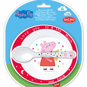 Peppa malac Kindness baba micro mélytányér + kanál szett