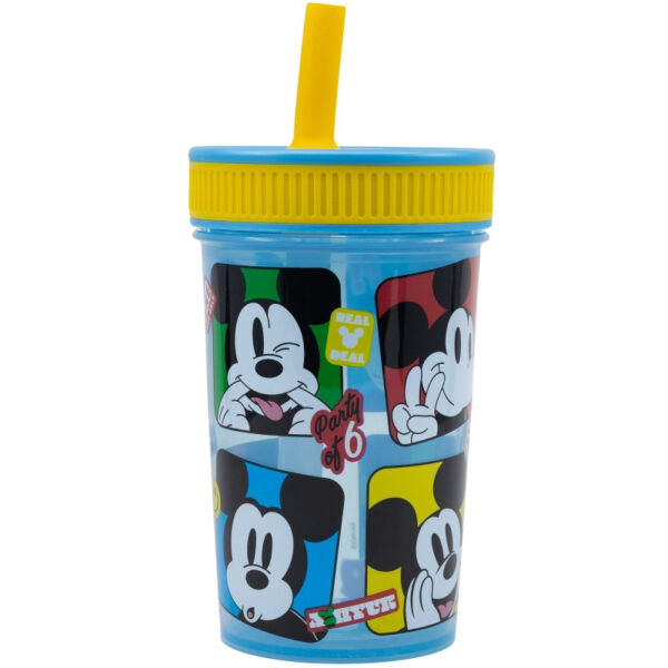 Disney Mickey Fun-Tastic szilikon szívószálas pohár 420 ml - Image 2
