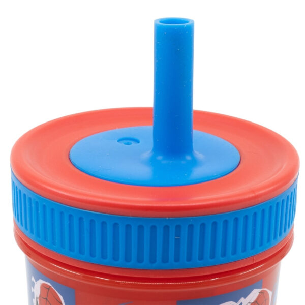 Pókember Grid szilikon szívószálas pohár 420 ml - Image 2
