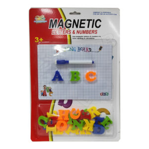 Mágneses tábla klt., ABC betûk, filc toll, 26x38 cm lapon