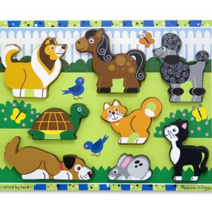 Melissa & Doug Készségfejlesztő játék, Könnyen megfogható puzzle, kis kedvencek