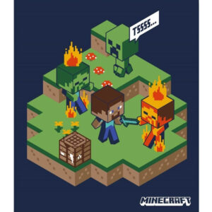 Minecraft Zombie Siege polár takaró 100x140cm – Játékmancs