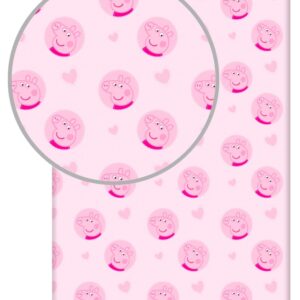 Peppa malac Pink Hearts gumis lepedő 90x200 cm – Játékmancs