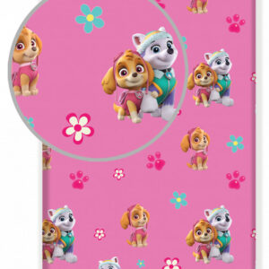 Mancs Őrjárat Flowers gumis lepedő 90x200 cm – Játékmancs