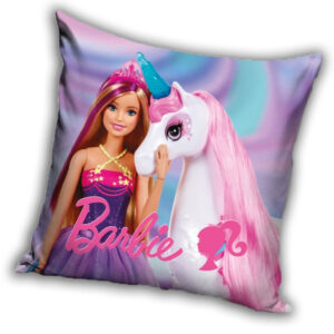 Barbie Unicorn párnahuzat 40x40 cm Velúr – Játékmancs