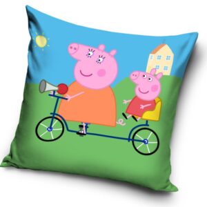 Peppa malac Bicycle párnahuzat 40x40 cm – Játékmancs