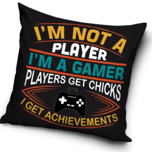 Gamer Achievements párnahuzat 40x40 cm – Játékmancs