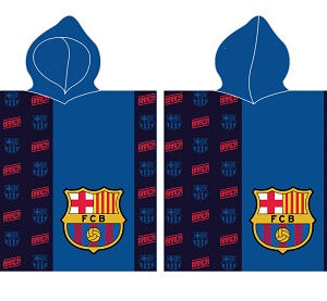FC Barcelona Blue strand törölköző poncsó 60x120 cm – Játékmancs