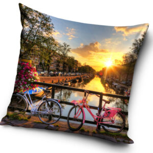 Amsterdam Bicycle párnahuzat 40x40 cm – Játékmancs