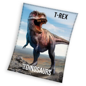Dinoszaurusz T-Rex coral fleece polár takaró 130x170cm – Játékmancs