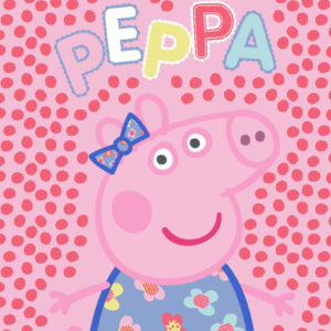 Peppa malac Dots flanel polár takaró 130x160cm – Játékmancs