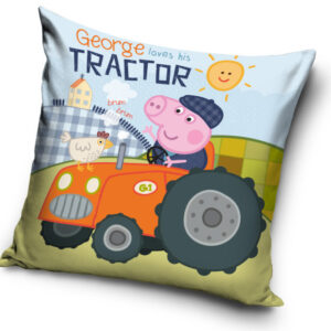 Peppa malac George's Tractor párnahuzat 40x40 cm Velúr – Játékmancs