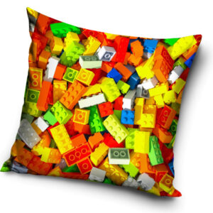 Lego mintázatú Bricks párnahuzat 40x40 cm Velúr – Játékmancs