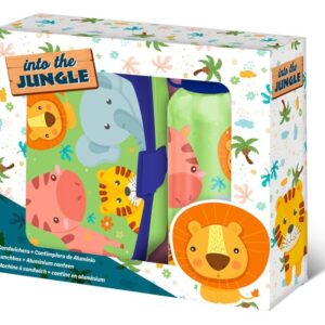 Dzsungel Nature szendvicsdoboz + alumínium kulacs szett – Játékmancs