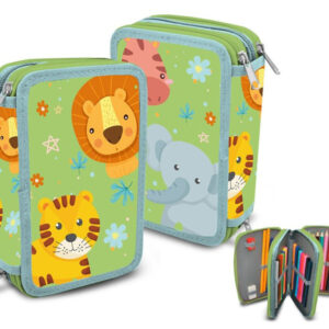 Állatos Jungle tolltartó töltött 3 emeletes – Játékmancs