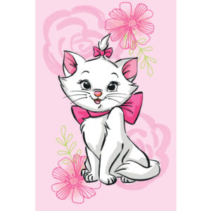 Disney Marie Pink Flower polár takaró 100x150cm – Játékmancs