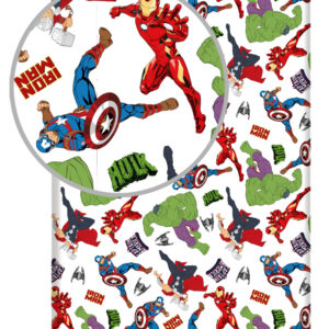 Bosszúállók White gumis lepedő 90x200 cm – Játékmancs