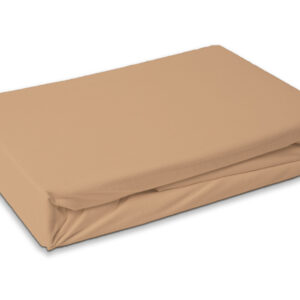 Bézs Beige frottír gumis lepedő 180x200 cm – Játékmancs
