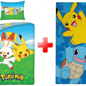Pokémon Field ágyneműhuzat és törölköző szett – Játékmancs
