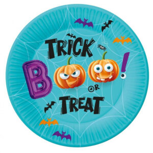 Halloween Boo papírtányér 6 db-os 18 cm