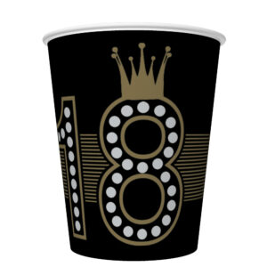 Happy Birthday 18 Hollywood Style papír pohár 8 db-os 250 ml
