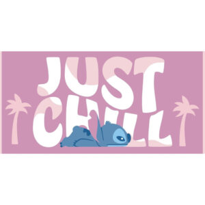 Disney Lilo és Stitch, A csillagkutya Just Chill fürdőlepedő, strand törölköző 70x140cm (Fast Dry)
