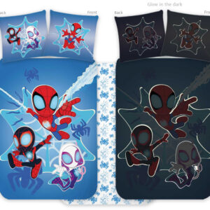 Pókember Spidey sötétben világító gyerek, ovis ágyneműhuzat 100x135cm, 40x60cm