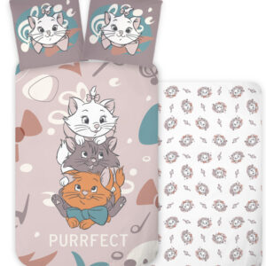 Disney Marie Purrfect gyerek, ovis ágyneműhuzat 100×135 cm, 40×60 cm