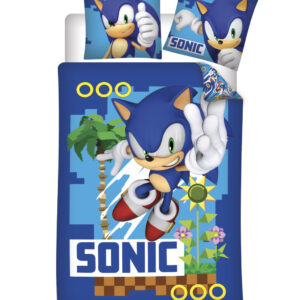 Sonic a sündisznó Turbo gyerek, ovis ágyneműhuzat 100×135cm, 40×60 cm