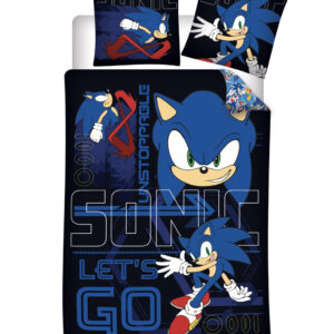 Sonic a sündisznó Unstoppable gyerek, ovis ágyneműhuzat 100×135cm, 40×60 cm