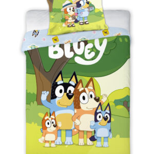 Bluey Family Snuggle gyerek, ovis ágyneműhuzat 100×135cm, 40×60 cm