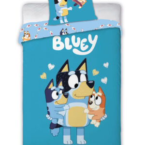 Bluey Loving Moments gyerek, ovis ágyneműhuzat 100×135cm, 40×60 cm