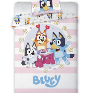Bluey Joyful gyerek, ovis ágyneműhuzat 100×135cm, 40×60 cm