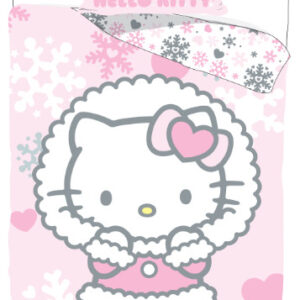 Hello Kitty Cozy Winter gyerek, ovis ágyneműhuzat 100×135 cm, 40×60 cm