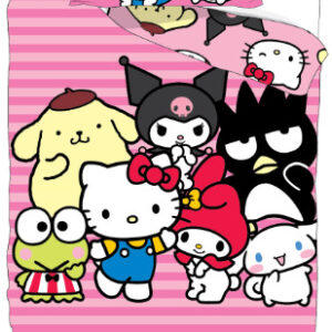 Hello Kitty Friends gyerek, ovis ágyneműhuzat 100×135 cm, 40×60 cm