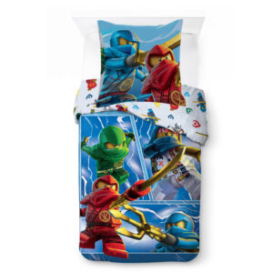 Lego Ninjago Warriors gyerek, ovis ágyneműhuzat 100×135 cm, 40×60 cm