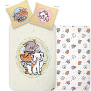 Disney Marie Trio gyerek, ovis ágyneműhuzat 100×135 cm, 40×60 cm