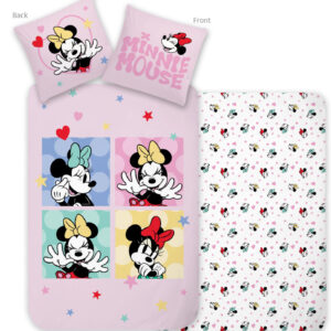 Disney Minnie Sweet Moments gyerek, ovis ágyneműhuzat 100×135 cm, 40×60 cm