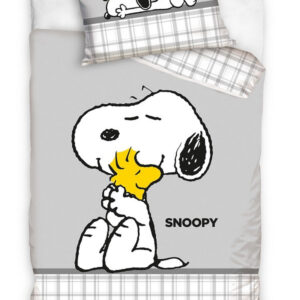 Snoopy & Woodstock gyerek, ovis ágyneműhuzat 100x135 cm, 40x60 cm