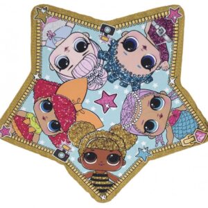 LOL Surprise Star forma fürdőlepedő, strand törölköző 115x110 cm (Fast Dry)