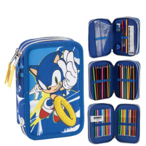 Sonic a sündisznó Power Run tolltartó töltött 3 emeletes Giotto
